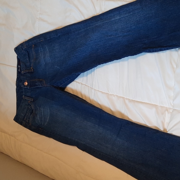 Seven7 Women's Boot Cut Jeans - Dark Blue - Picture 2 of 4